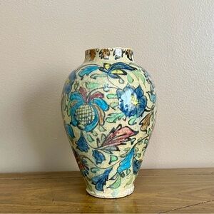 Hand Painted Floral Ceramic Vase